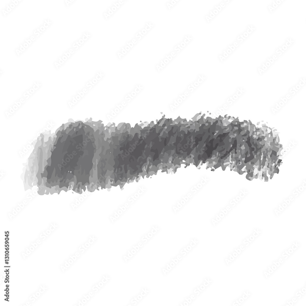 Black brush strokes created in a grunge style. PNG.