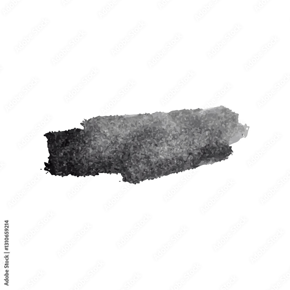 Black brush strokes created in a grunge style. PNG.