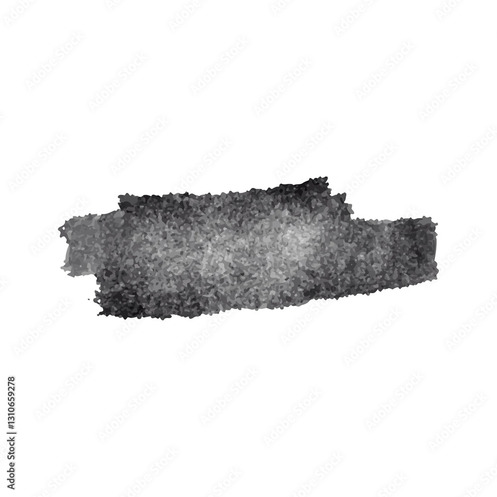 Black brush strokes created in a grunge style. PNG.