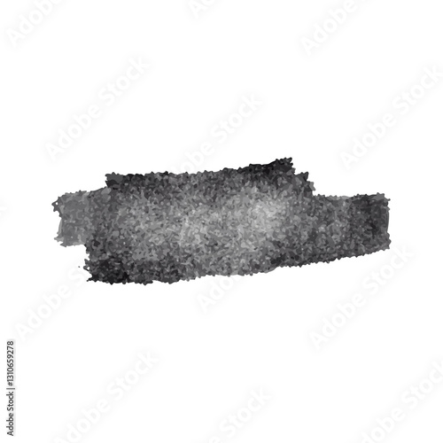 Black brush strokes created in a grunge style. PNG.