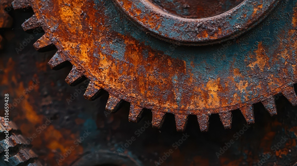 Detailed Close-Up of a Rusted Circular Gear with Unique Texture Detailed Close-Up of a Rusted Circular Gear with Unique Texture