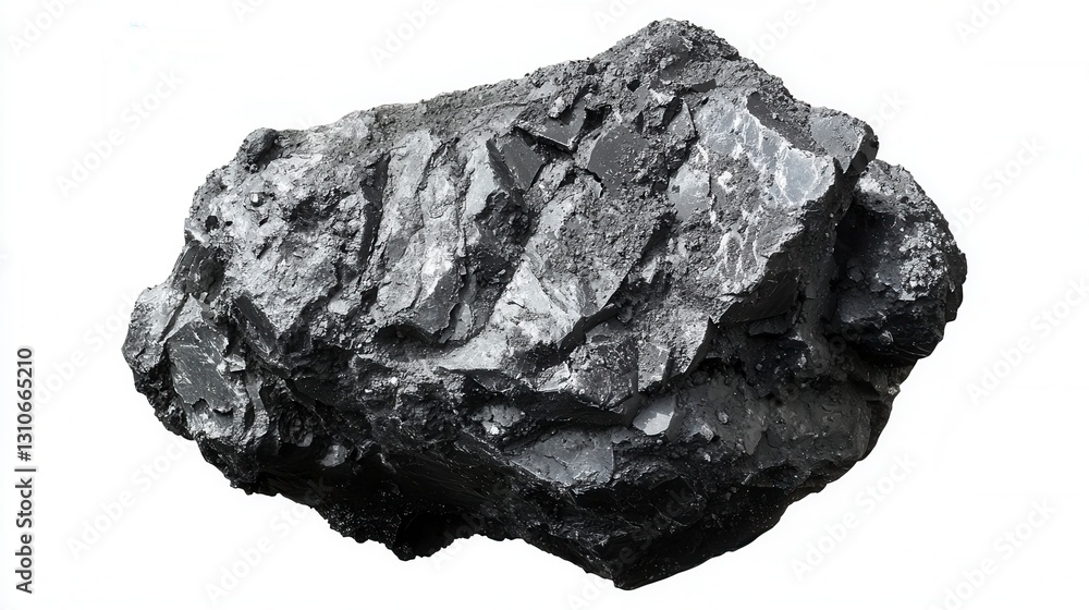 Coal Chunk Isolated White Background Coal Chunk Isolated White Background