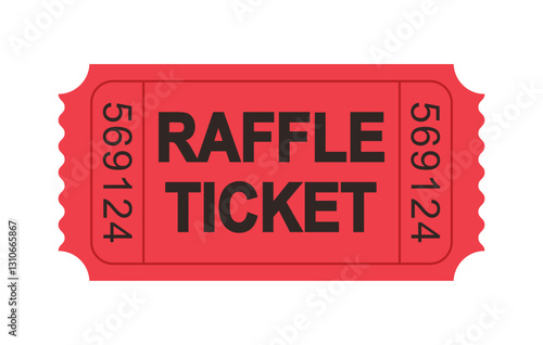 raffle ticket red vector design