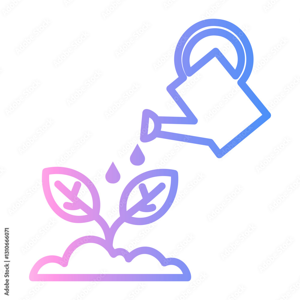watering can Line Gradient Icon watering can Line Gradient Icon