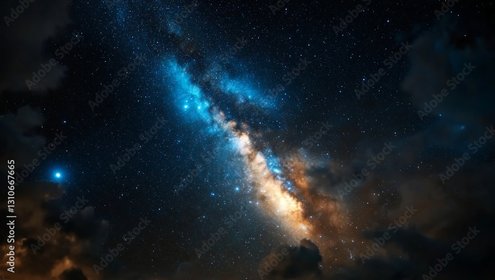 Fototapeta premium Milky Way Galaxy Night Sky Stars Space Cosmic Universe