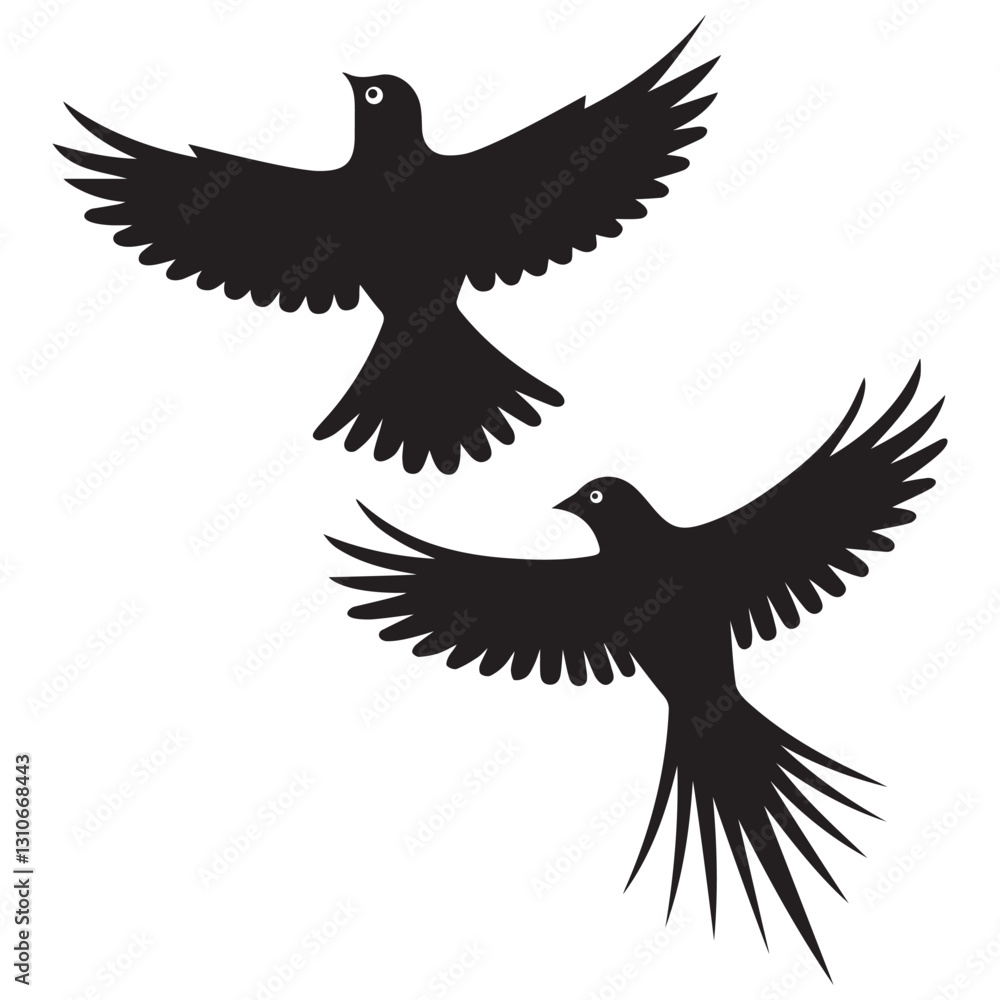 Obraz premium Bird vector illustration on white background