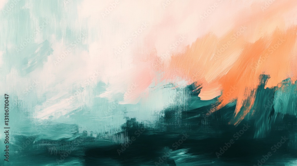 Abstract art piece featuring blended hues and brush strokes Abstract art piece featuring blended hues and brush strokes