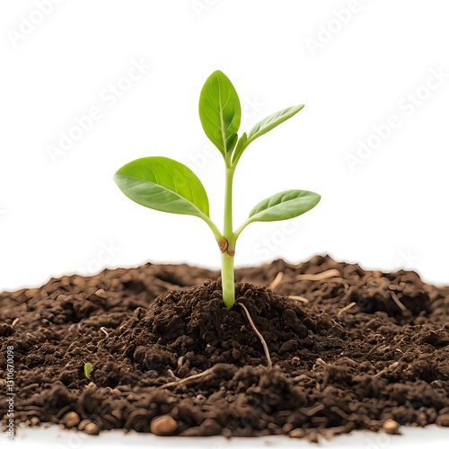 Wallpaper Mural Young Plant Sprout Emerging from Soil Torontodigital.ca