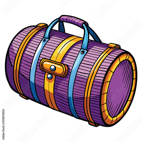 Design a realistic vector illustration of a ballet barre, showing wood grain detail and subtle wear, suitable for a fitness or dance studio website.