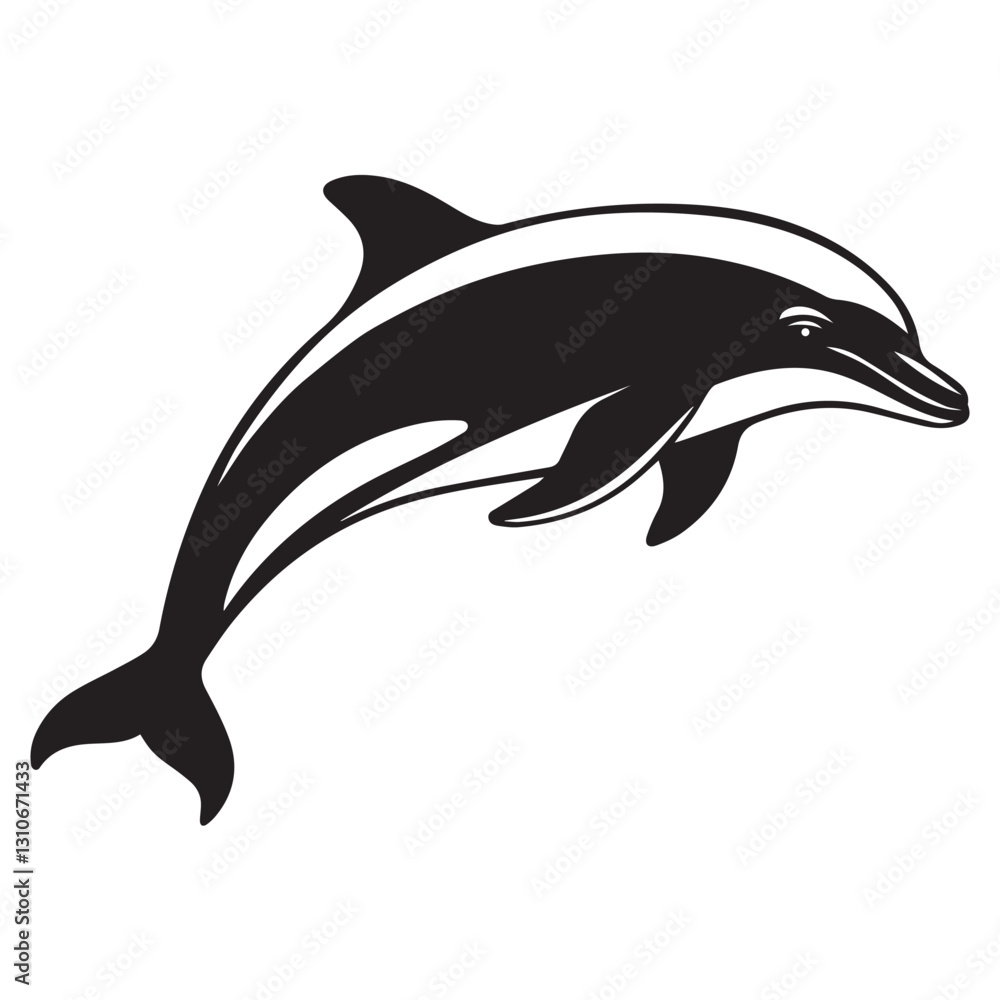 Fototapeta premium dolphin isolated on white background