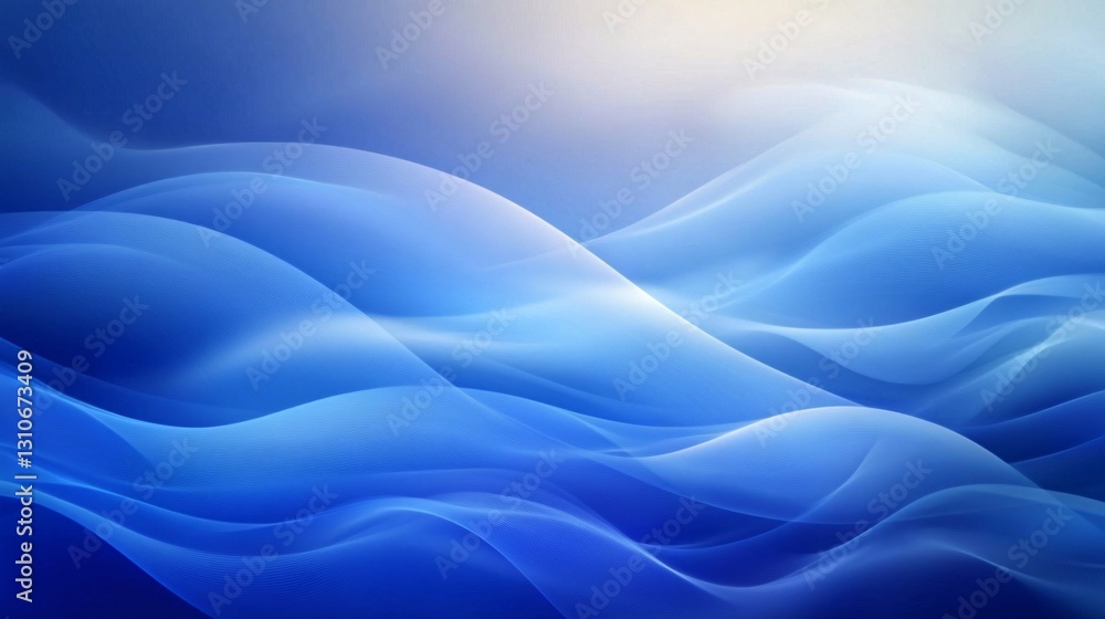 Serene Blue Waves in Soft Gradients Flowing Across a Gradient Background, Perfect for Relaxing and Calming Visual Themes in Various Creative Projects Serene Blue Waves in Soft Gradients Flowing Across a Gradient Background, Perfect for Relaxing and Calming Visual Themes in Various Creative Projects