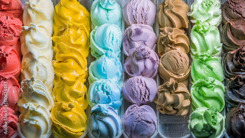 おいしそうで美しいアイスクリームのテクスチャー