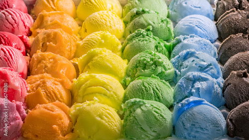 おいしそうで美しいアイスクリームのテクスチャー