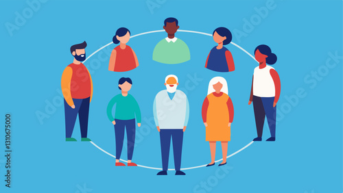 Support Circles A group of diverse individuals standing in a circle illustrating support networks and healthy relationships in overcoming dependency.