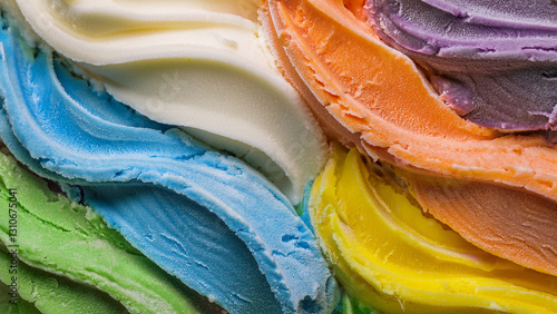 おいしそうで美しいアイスクリームのテクスチャー