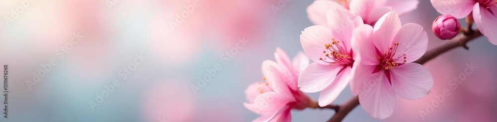 Close-up of delicate pink blooms against a blurred pastel background, abstract, pink, background Close-up of delicate pink blooms against a blurred pastel background, abstract, pink, background