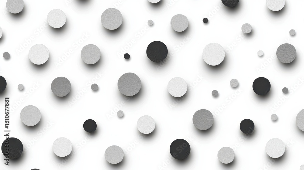Abstract Composition of Black Circles on White Background Creating Art Abstract Composition of Black Circles on White Background Creating Art