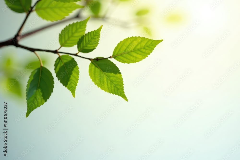 Simple branch with leaves on white background, tree, background, simple Simple branch with leaves on white background, tree, background, simple