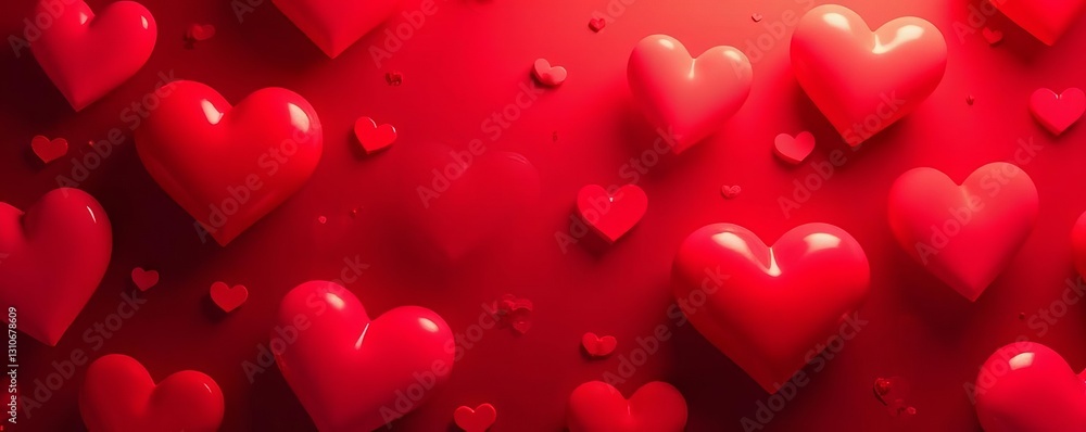 Beautiful red heart pattern on vibrant background for Valentine's Day design, hearts, celebration, love Beautiful red heart pattern on vibrant background for Valentine's Day design, hearts, celebration, love