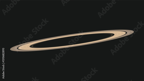 planetary Saturn circle vector