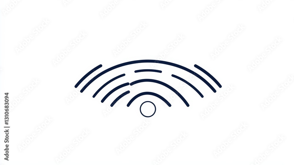 Digital Signal: A minimalist representation of a digital signal, consisting of concentric arcs emanating from a central point, symbolizing the essence of connectivity and wireless communication. Digital Signal: A minimalist representation of a digital signal, consisting of concentric arcs emanating from a central point, symbolizing the essence of connectivity and wireless communication.