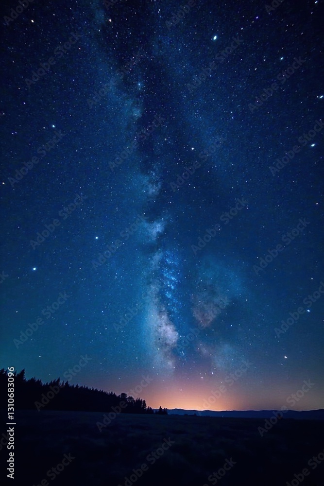 Dark night sky with twinkling stars , starry, cosmic, celestial Dark night sky with twinkling stars , starry, cosmic, celestial