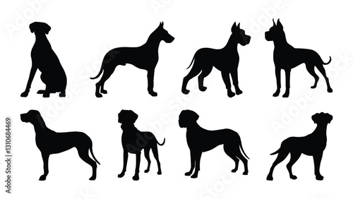 great dane dog silhouette