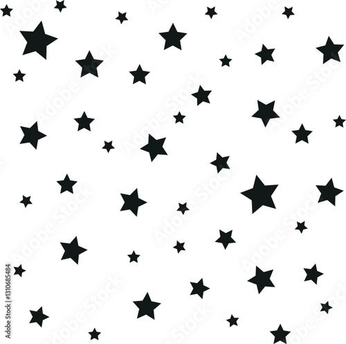 Stars random seamless pattern