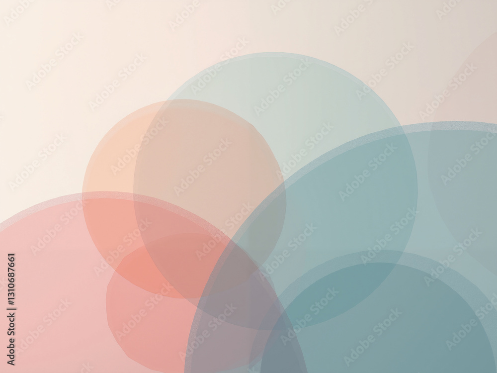 Soft Pastel Circles Overlapping in a Calm Abstract Background Soft Pastel Circles Overlapping in a Calm Abstract Background