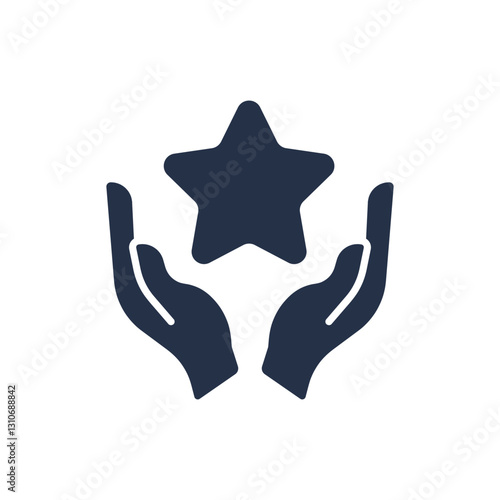 Exclusive benefit icon. Solid glyph series icon