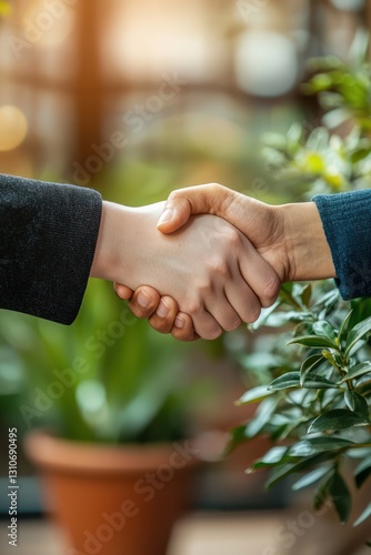 A handshake captured during a business merger, symbolizing teamwork and mutual success