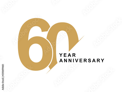 year anniversary label vector design