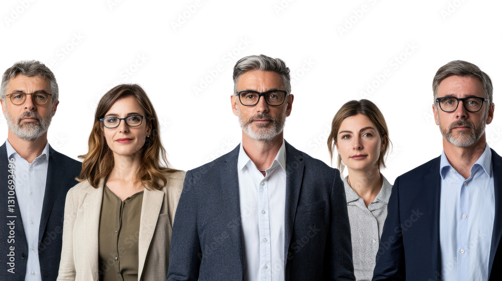 Diverse group of professionals standing together in formal attire, showcasing teamwork and collaboration in a modern workplace. Diverse group of professionals standing together in formal attire, showcasing teamwork and collaboration in a modern workplace.