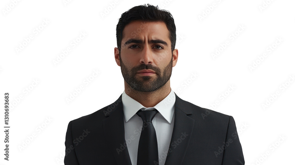 Professional man in a suit with a serious expression, isolated on white background. Professional man in a suit with a serious expression, isolated on white background.