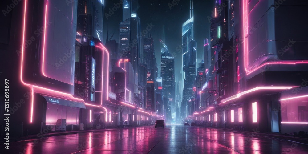 glowing neon lights on a white futuristic cityscape at night, cityscape, technology, neon glowing neon lights on a white futuristic cityscape at night, cityscape, technology, neon