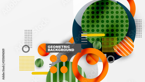 Abstract background - layered geometric shapes with smooth gradients and transparency