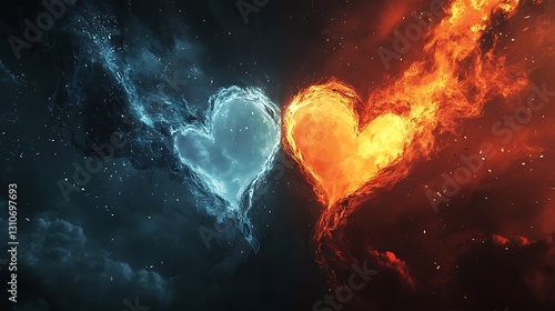 Cosmic hearts of fire and ice