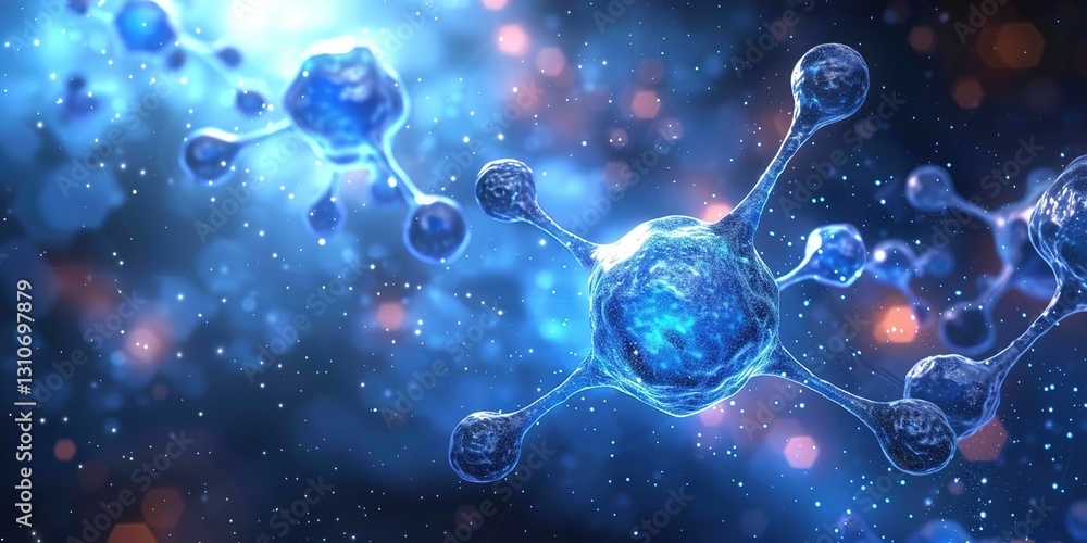 abstract blue background with bubbles