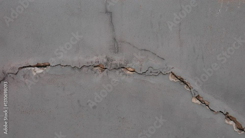 single line crack in the wall