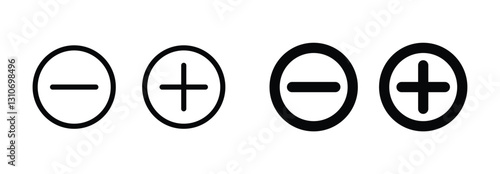 plus minus icon line