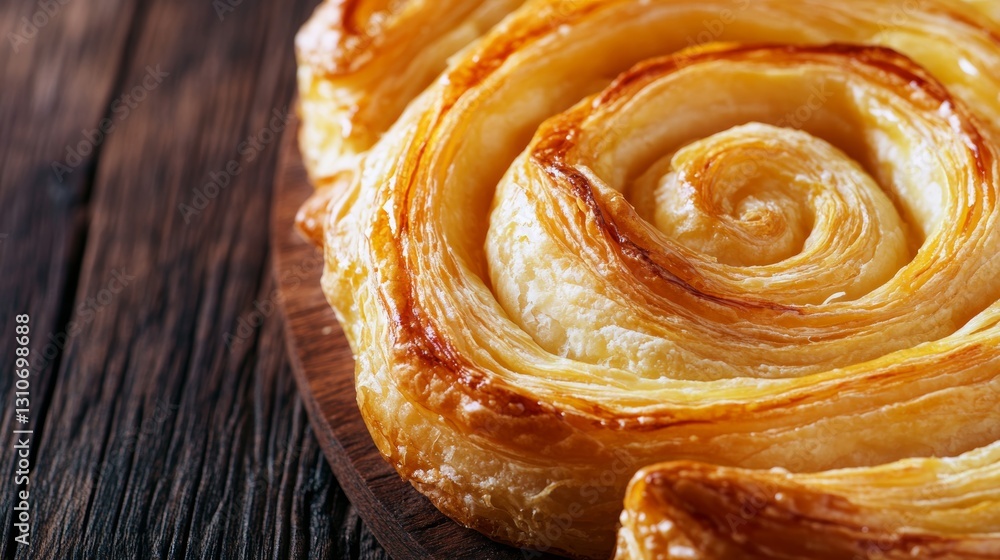 Fototapeta premium Close-up puff pastry, food design