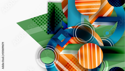 Dynamic complex geometric abstract background