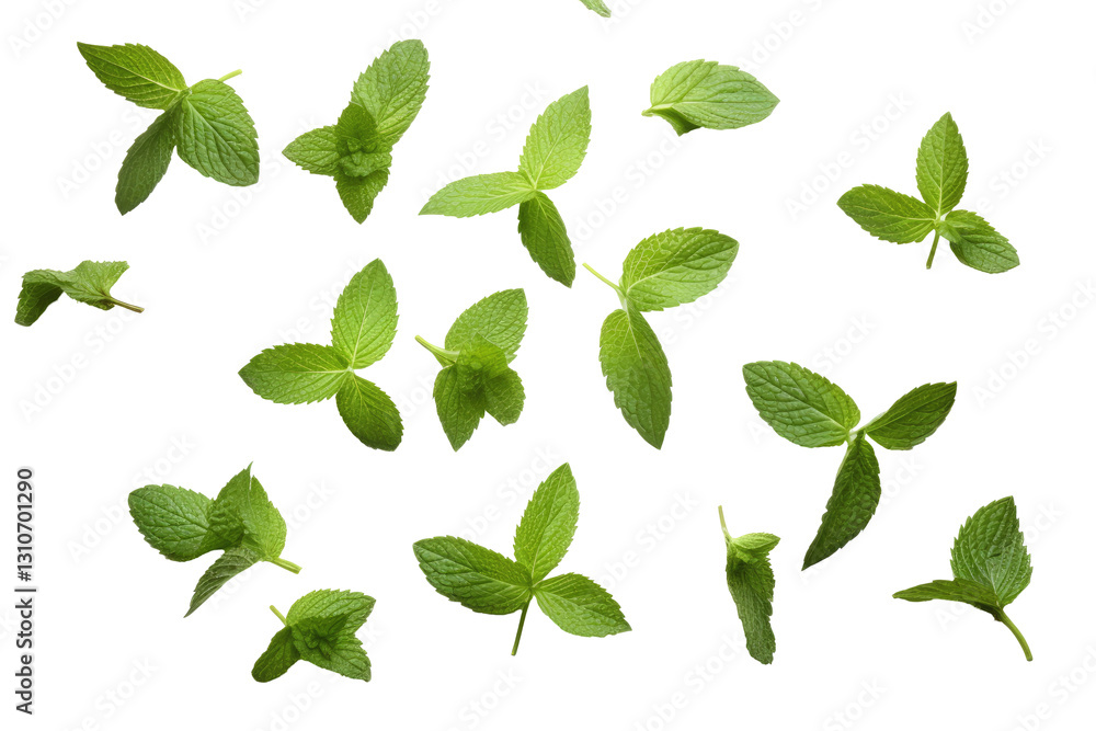 Fototapeta premium green leaves isolated on white