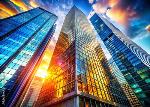 Wallpaper Mural Modern Business Skyscraper, Cityscape, Office Building, Downtown, Architecture Torontodigital.ca