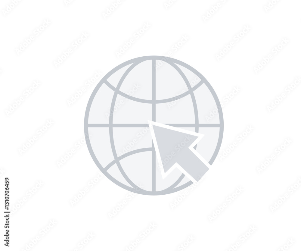 Browser online click icon concept Browser online click icon concept