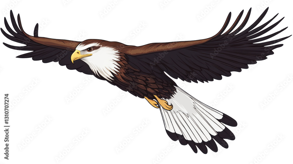 Obraz premium american bald eagle isolated on white background