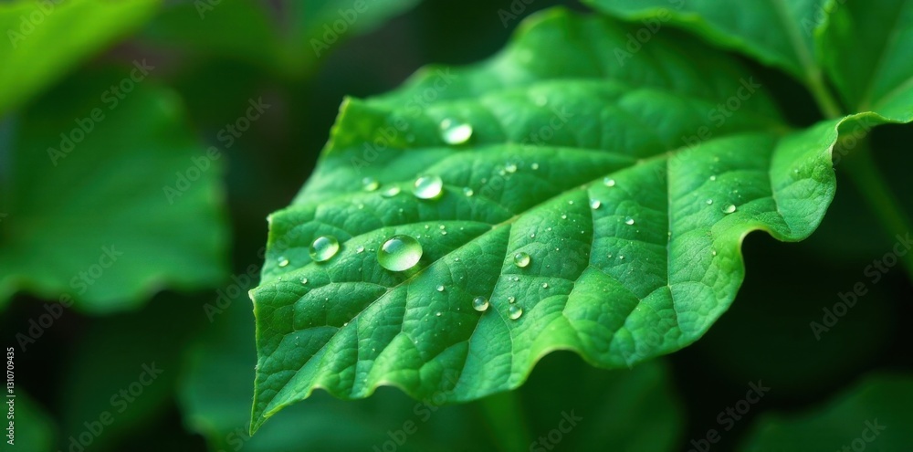 Ruffled water droplets on leaf, nature, garden, texture Ruffled water droplets on leaf, nature, garden, texture