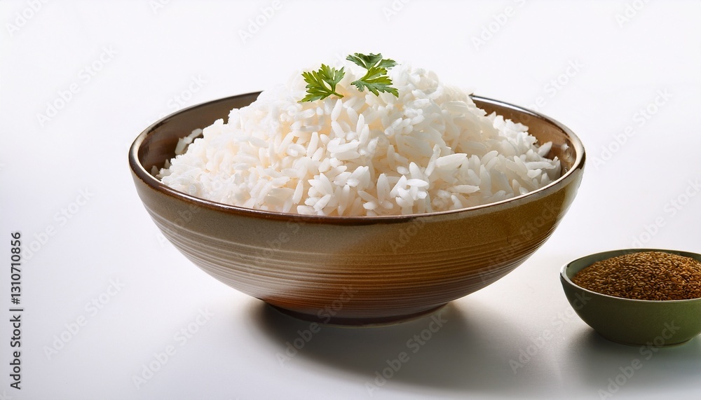 high resolution panoramic food photography a rice bowl on a pristine white background high resolution panoramic food photography a rice bowl on a pristine white background
