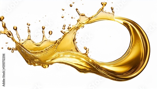golden oil splash cut out