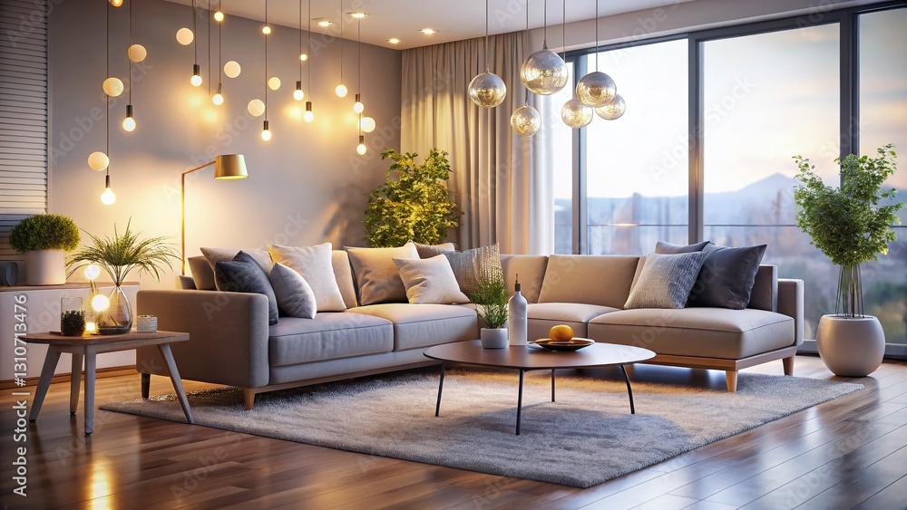 Modern Minimalist Living Room: Neutral Palette, Sleek Design, Serene Space Modern Minimalist Living Room: Neutral Palette, Sleek Design, Serene Space